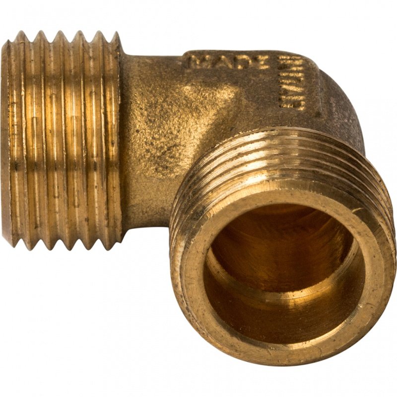 Угол резьбовой НР 1/2" латунь STOUT