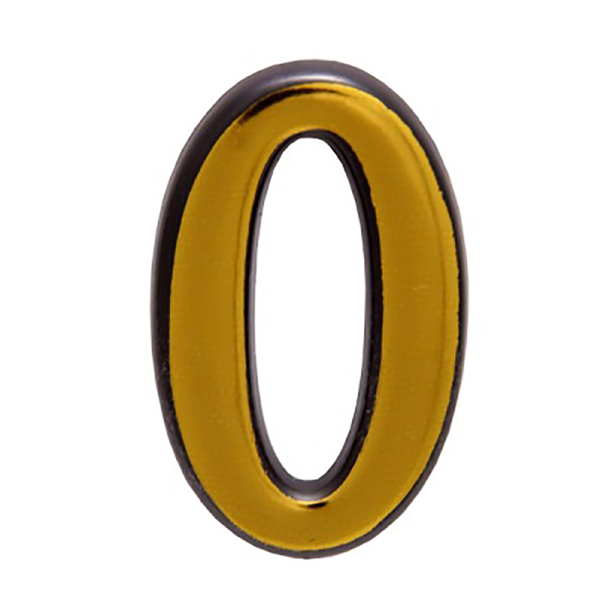 Цифра дверная "0" пластик  золото (20/600) "аллюр"