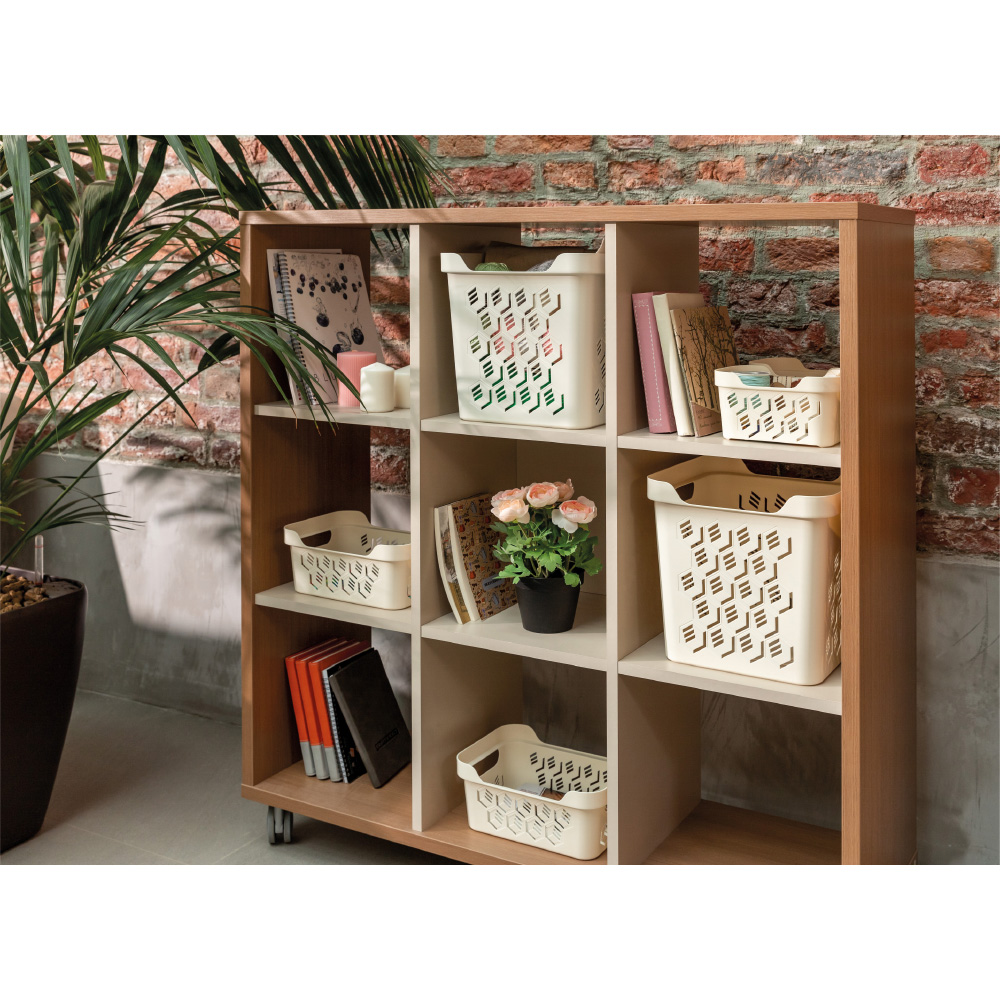 Корзина универс. "deluxe" 286*286*286 мм 18 л (светло-бежевый) (1/6) "бытпласт"