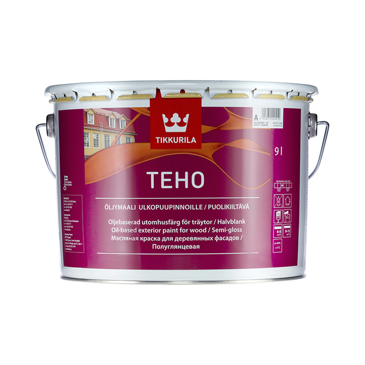 Техо  9 л (1) краска масляная п/глянц. "тиккурила"