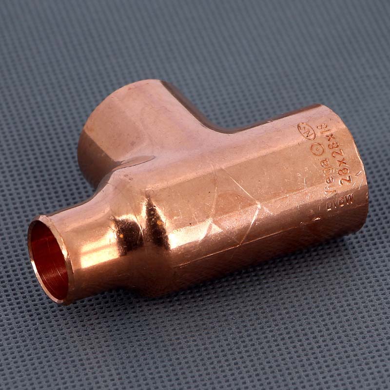 Тройник переходной под пайку 28 х 28 х 18 мм VIEGA медный