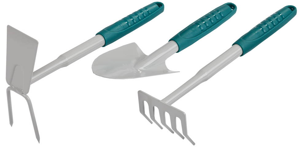 Набор RACO садовый: совок 4207-53481, грабельки -53484, мотыжка -53486