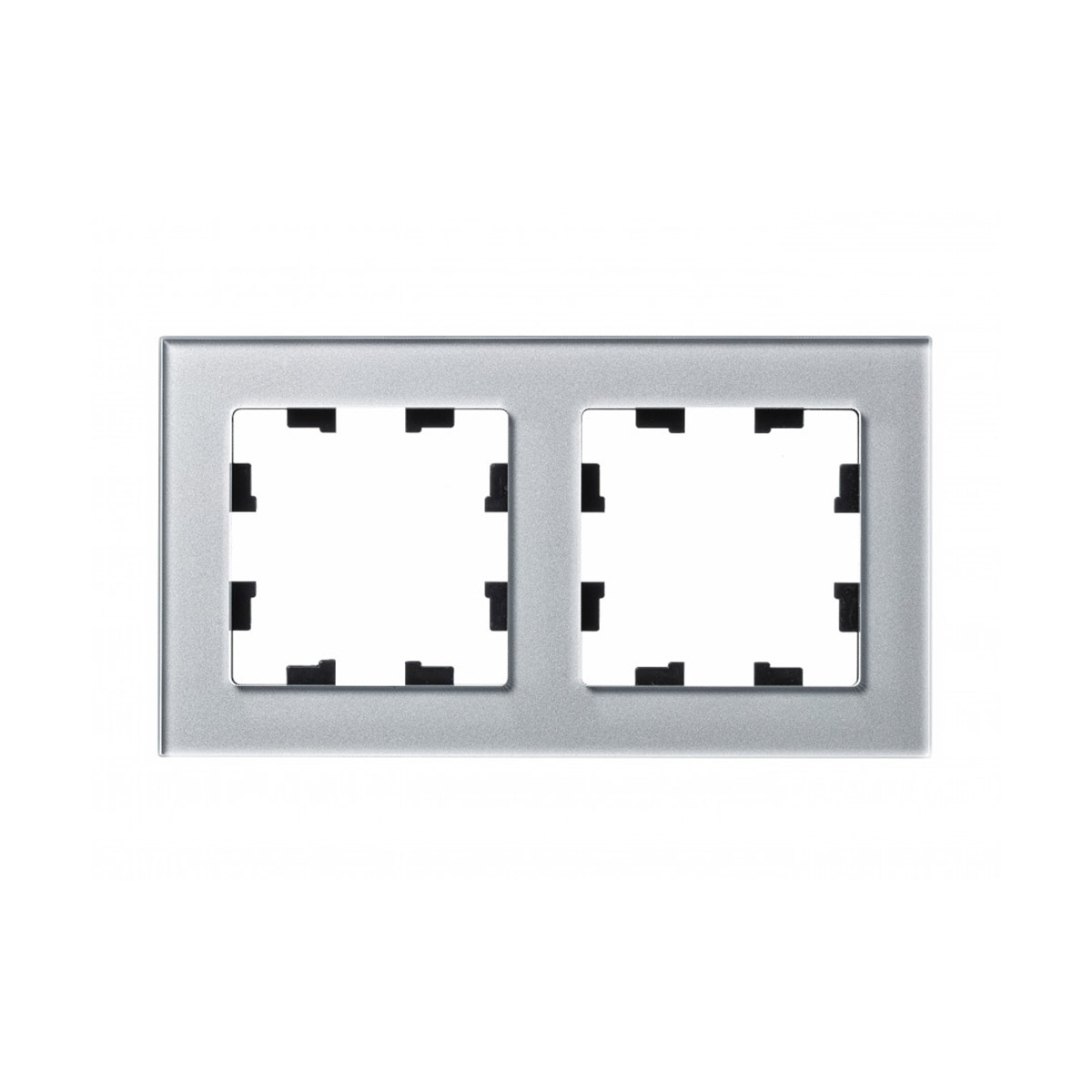 Рамка "atlasdesign nature" 2-х местн. универс., стекло, алюминий (1/8/16) "schneider"