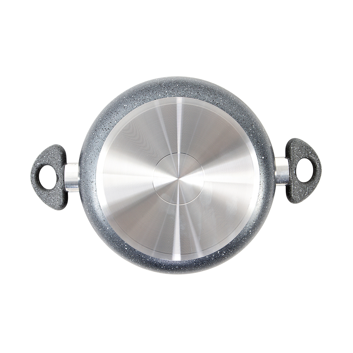 Кастрюля антипригарн. мраморн. "stone pan" 24 см стекл. крышка (1/2) "scovo"