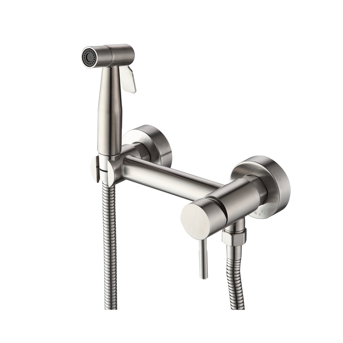 Смеситель с гигиеническим душем f7503-5, сатин (1/10) "frap"