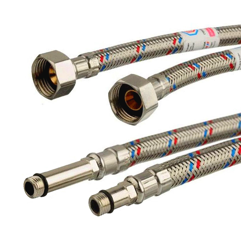 Подводка гибкая для смесителей (латунь)  60 см (комплект 2 шт.) (1/80) "elka"