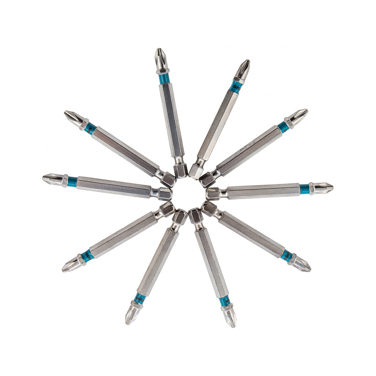 Биты ph №2 70 мм (набор 10 шт.) (1/60) "gross"