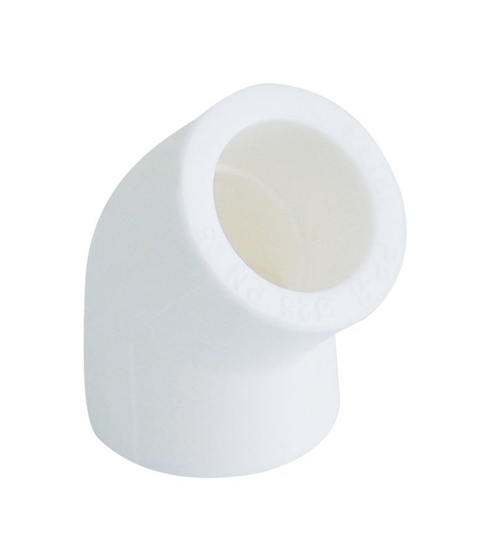 Угольник равнопроходной KALDE 45° 20 мм полипропиленовый PP белый