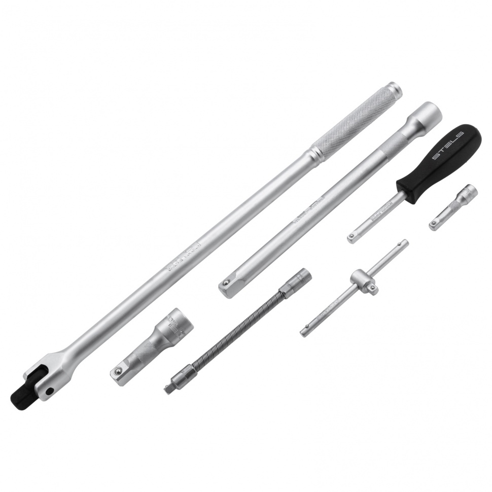 Набор инструмента, 1/4, 1/2, Cr-V, S2, усиленный кейс, 119 предметов Stels (14112)
