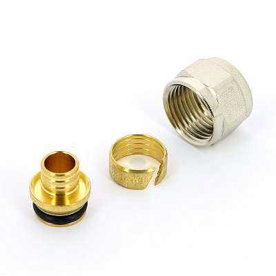 Соединитель обжим-В 16 (2.0) х 1/2" конусный для полиэтиленовых труб UNI-FITT