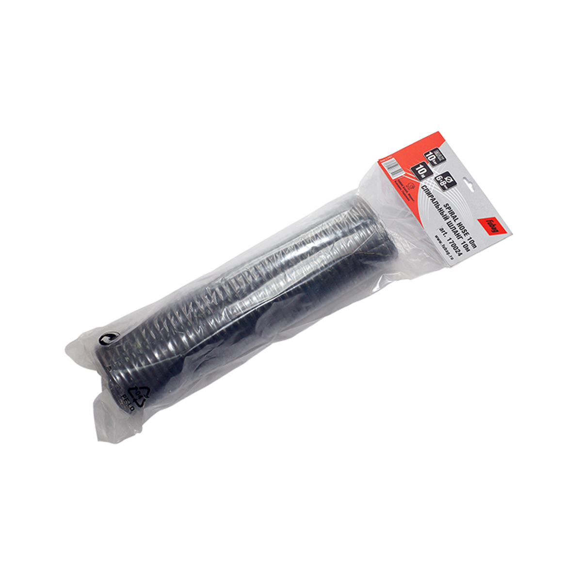 Шланг спиральный для пневмоинструмента 10 м с фитингами rapid, нейлон (1) "fubag" 170024