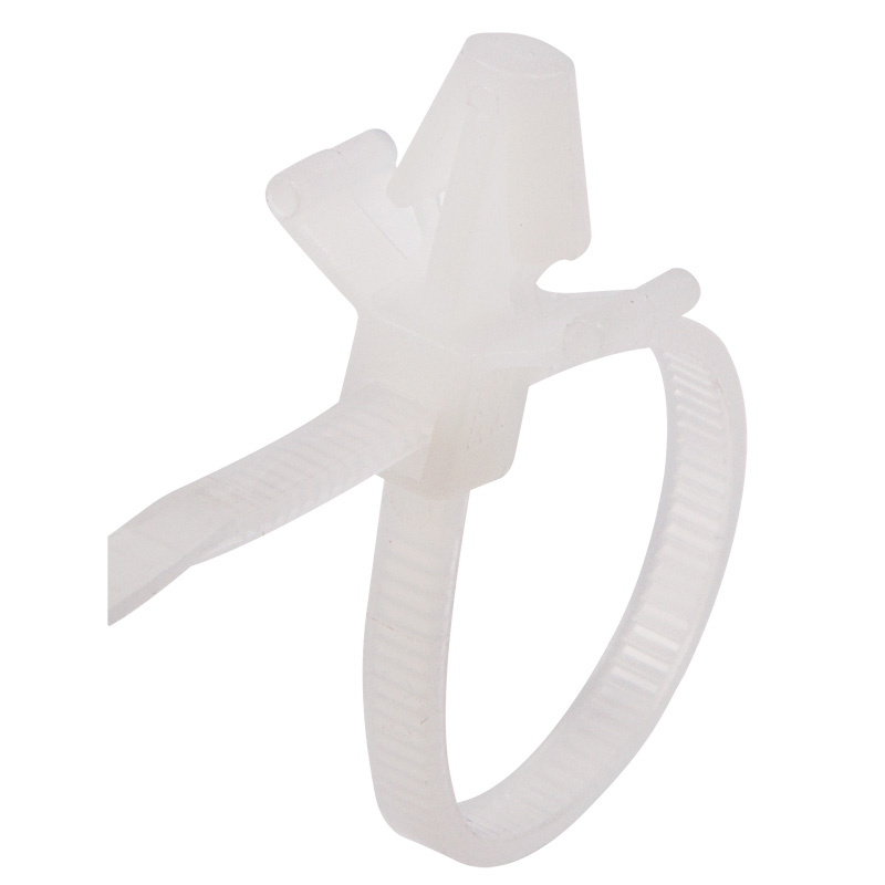 Хомуты нейлон с пистоном 4,8 х 190 мм ø3,2 мм (набор 100 шт.), белые (1/10/50) "rexant" 07-0197