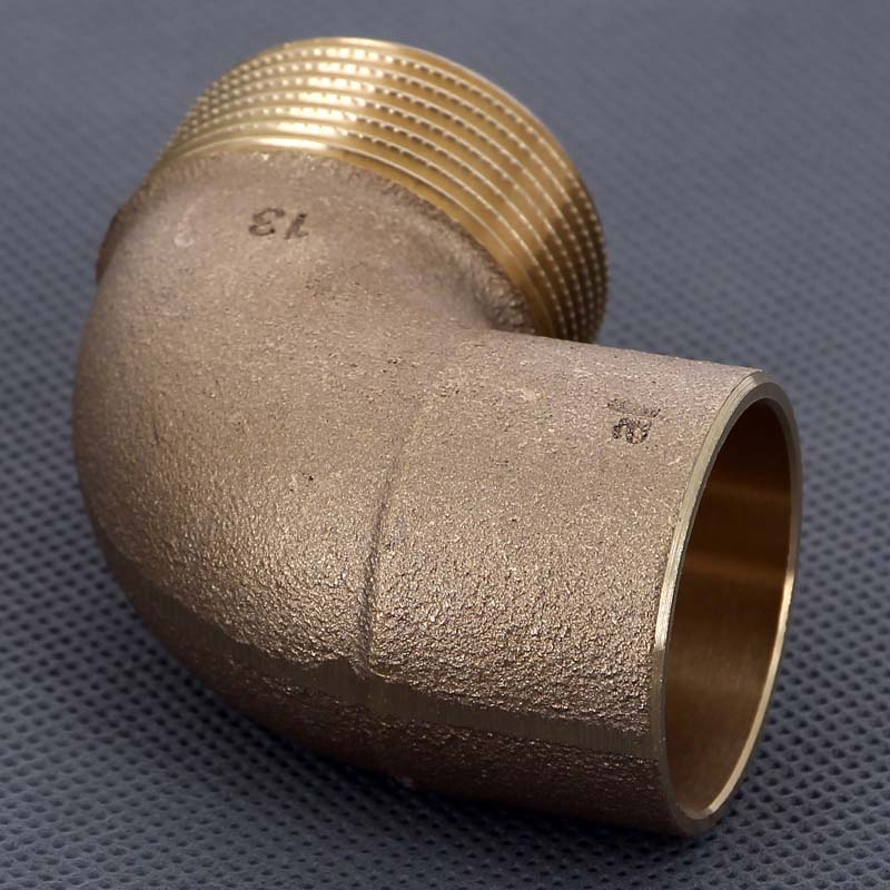 Угол 90° переходной пайка - НР 35 x 1"1/4 VIEGA бронза