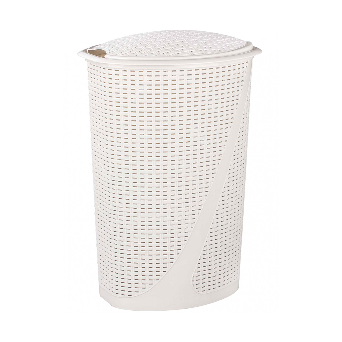 Корзина для белья овальная 43 л "плетенка" (слоновая кость) (1/3) "альтернатива" м4970