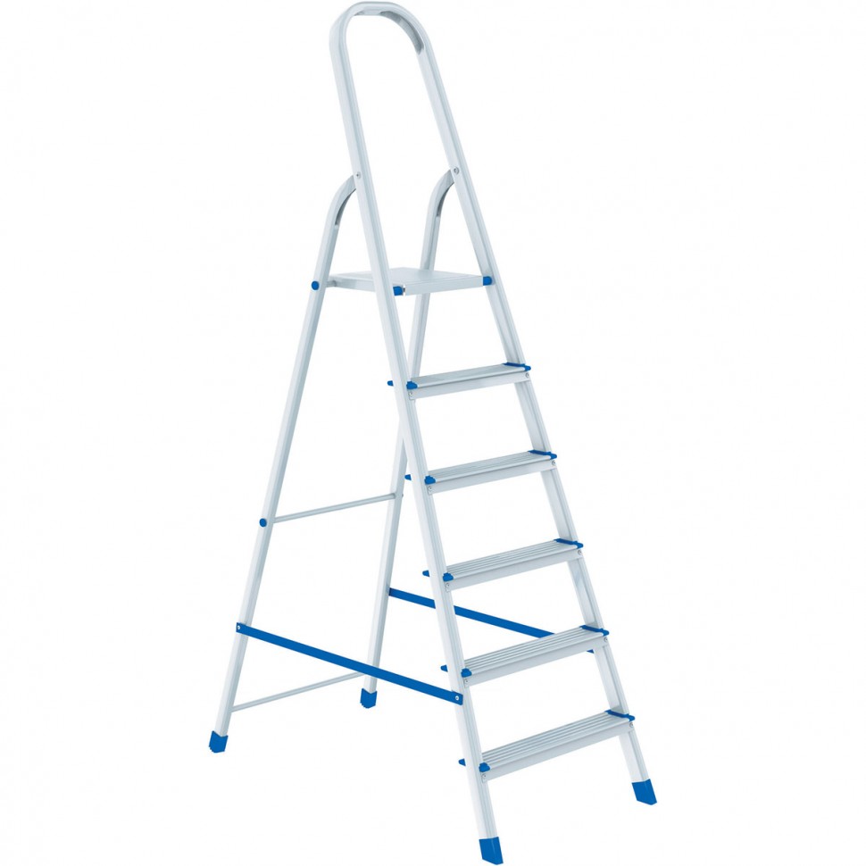 Стремянка, 6 ступеней, алюминиевая, Сибртех (97716)