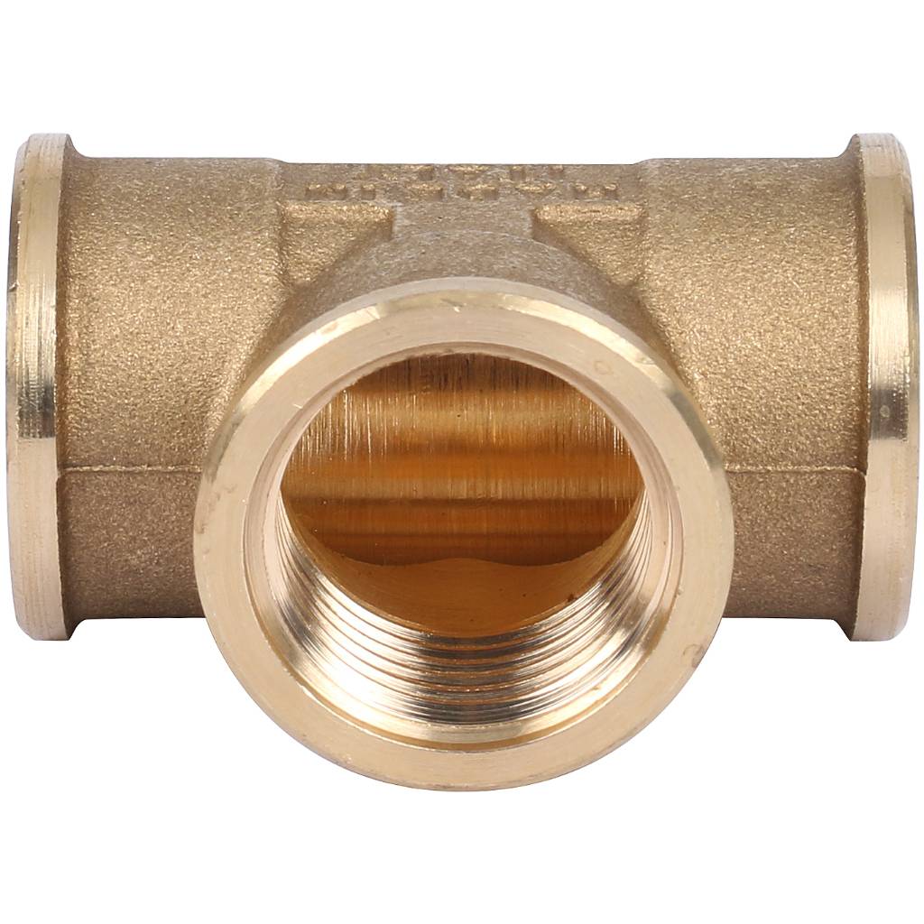 Тройник резьбовой ВР 1/2" латунь TIEMME