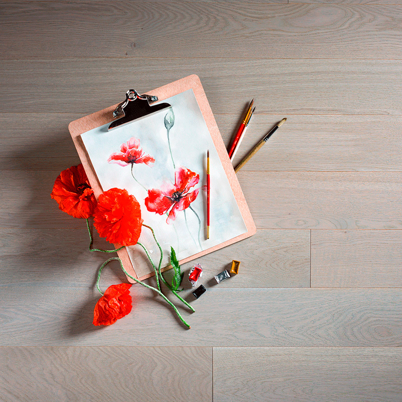 Паркетная доска Coswick Авторская 3-х слойная CosLoc 1153-1591 Серая Пейна (Порода: Дуб)