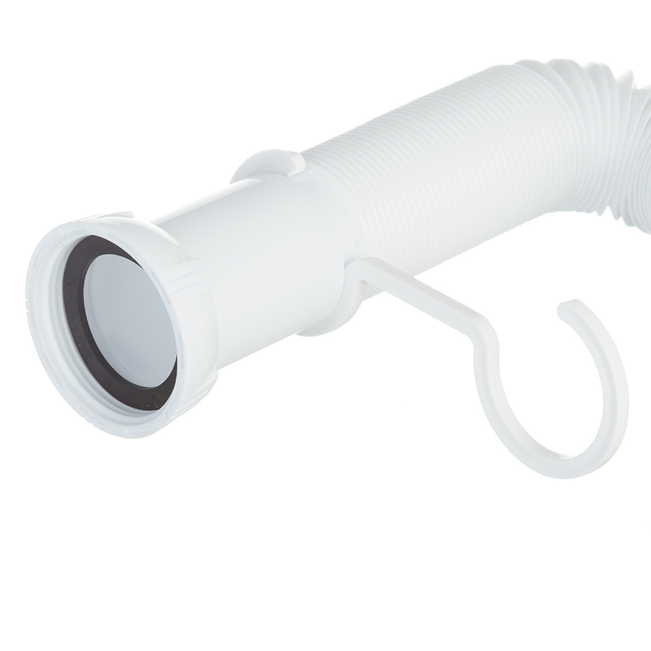 Сифон гофрированный без выпуска 1 1/2 х 40/50 мм, L800 мм с хомутом жёсткости WIRQUIN