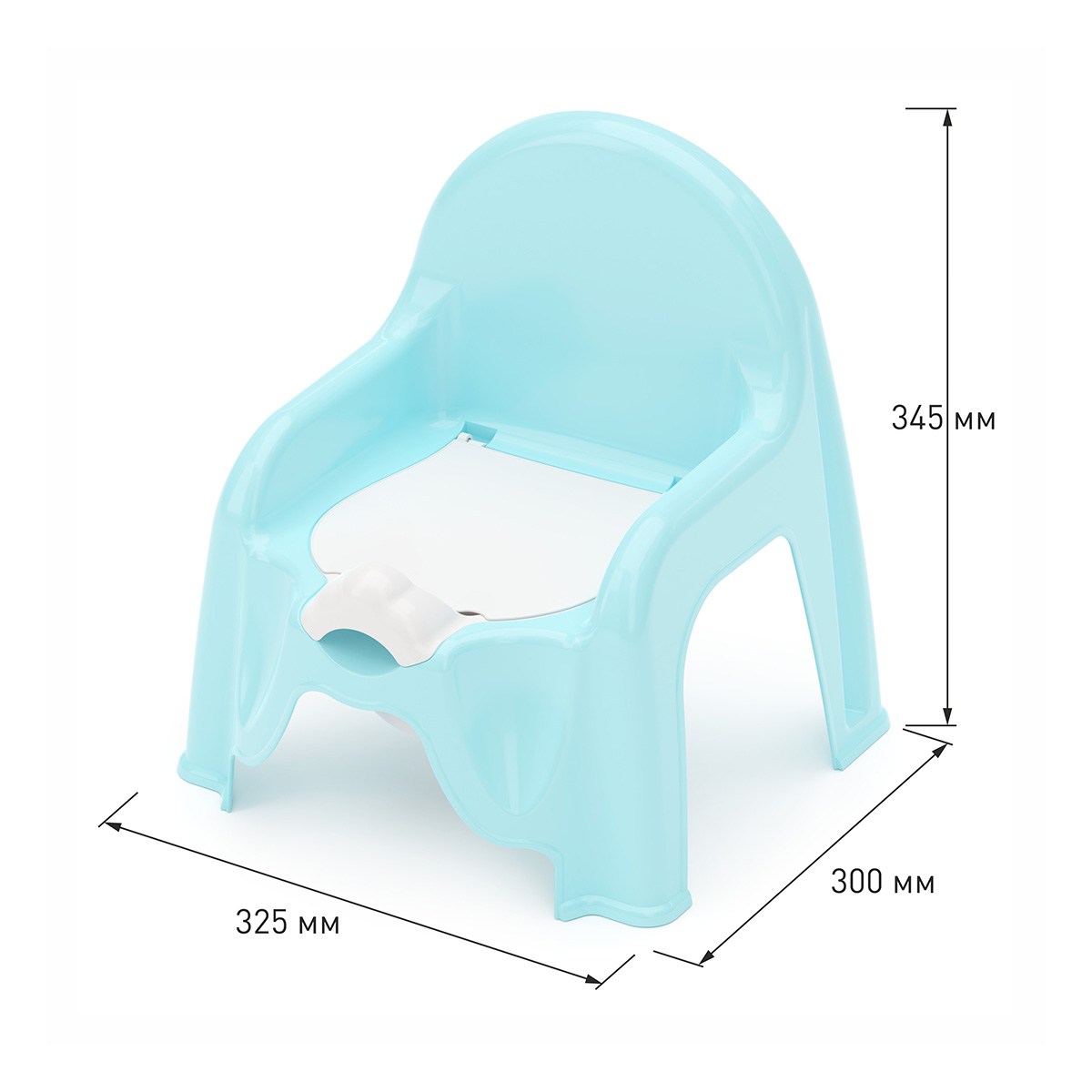 Горшок-стульчик детский (голубой) (1/6) "альтернатива" м1326
