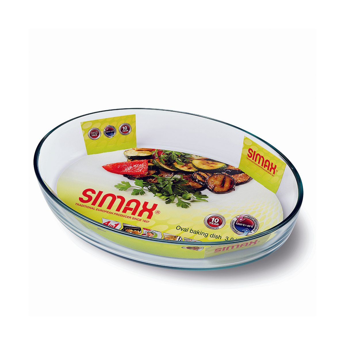 Форма для выпечки "simax" classic 30*21*6 см овальная, жаропрочн. стекло (1/11)