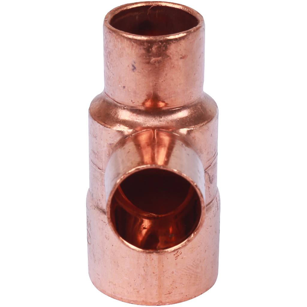 Тройник переходной 22х15х15 мм медный под пайку SANHA 15130221515