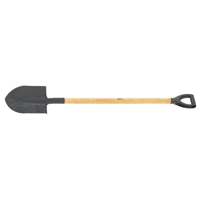 Лопата штыковая, 215 х 290 х 1340 мм, деревянный лакированный черенок, Сибртех (61457)
