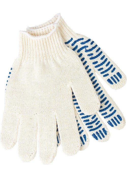 Перчатки х/б, ПВХ покрытие, "Волна", 10 класс (67716)