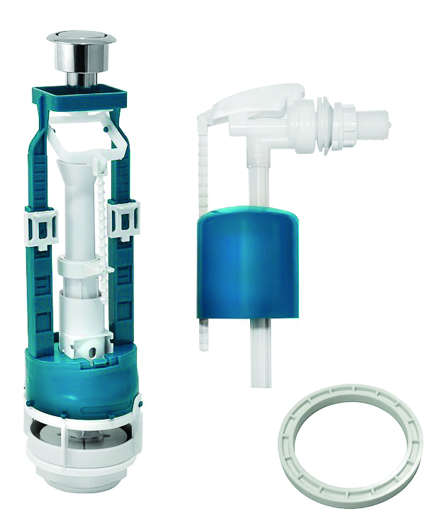 Арматура водосливная 1 кноп. (хром), боковой подвод (1/20) "инкоэр" сб1-бпрн-а-в р