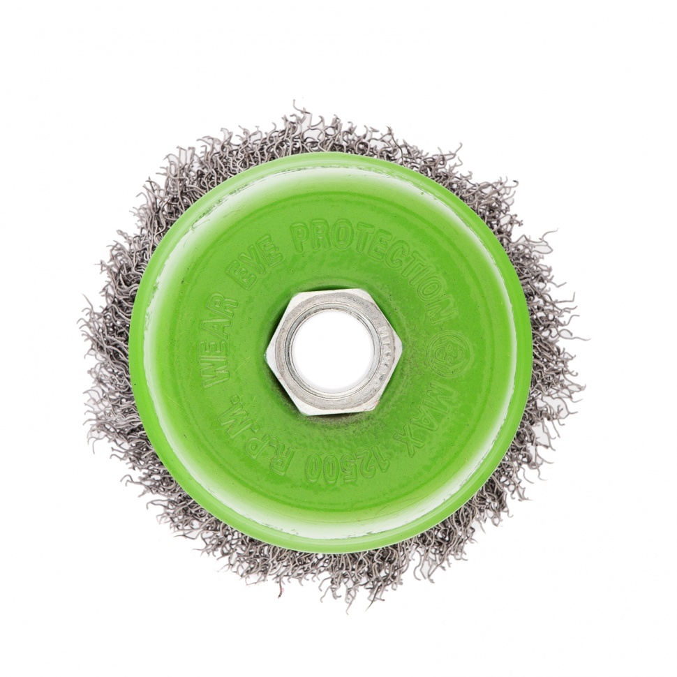 Щетка для УШМ, 75 мм, М14, "чашка", витая проволока 0.3 мм Сибртех (746047)