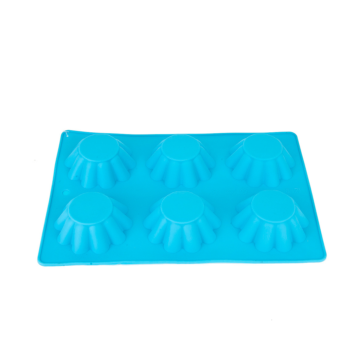 Форма для выпечки силикон. "цветочная поляна" 6 ячеек d=8 см, 30,5*20,5*3,5 см  (1/100) 9902593