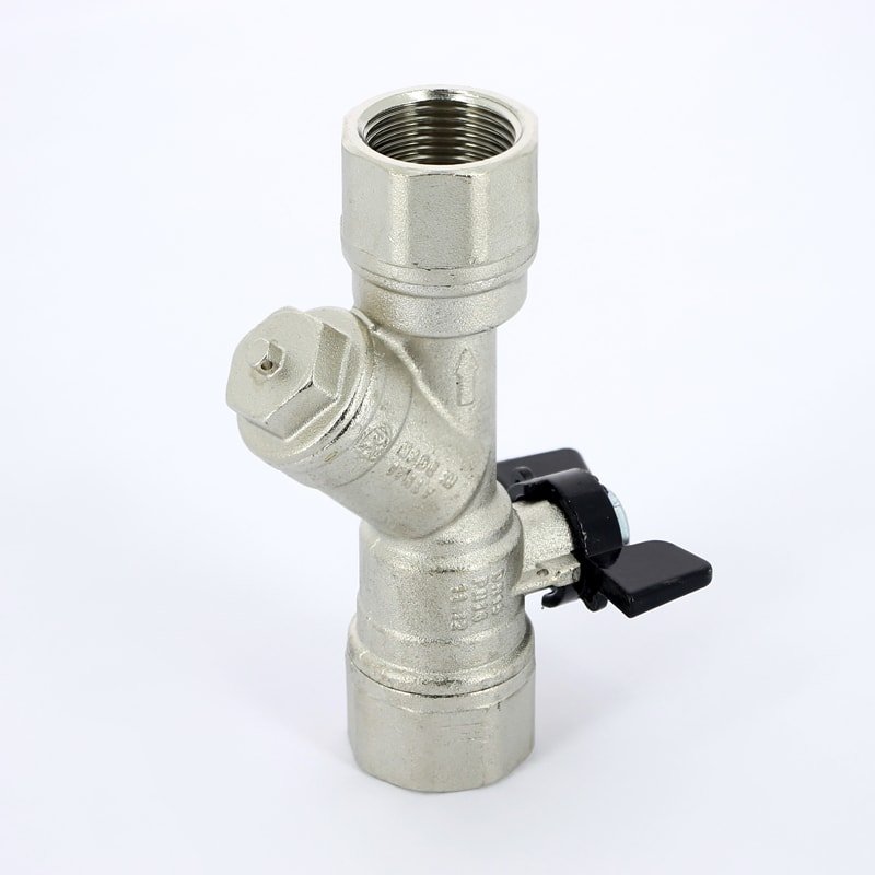 Кран шаровый BUGATTI INDIANA 3/4" бабочка с фильтром стандартный проход