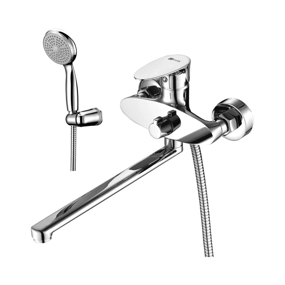 Смеситель для ванн "nero"  lm0251c  длинный плоский излив (1/12) "lemark"