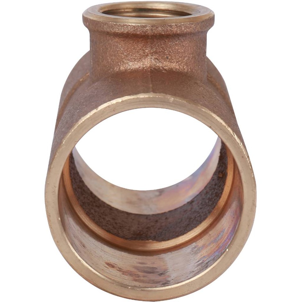 Тройник 35x1/2"x35 переходной под пайку с резьбой (ВР) SANHA бронза 141303512