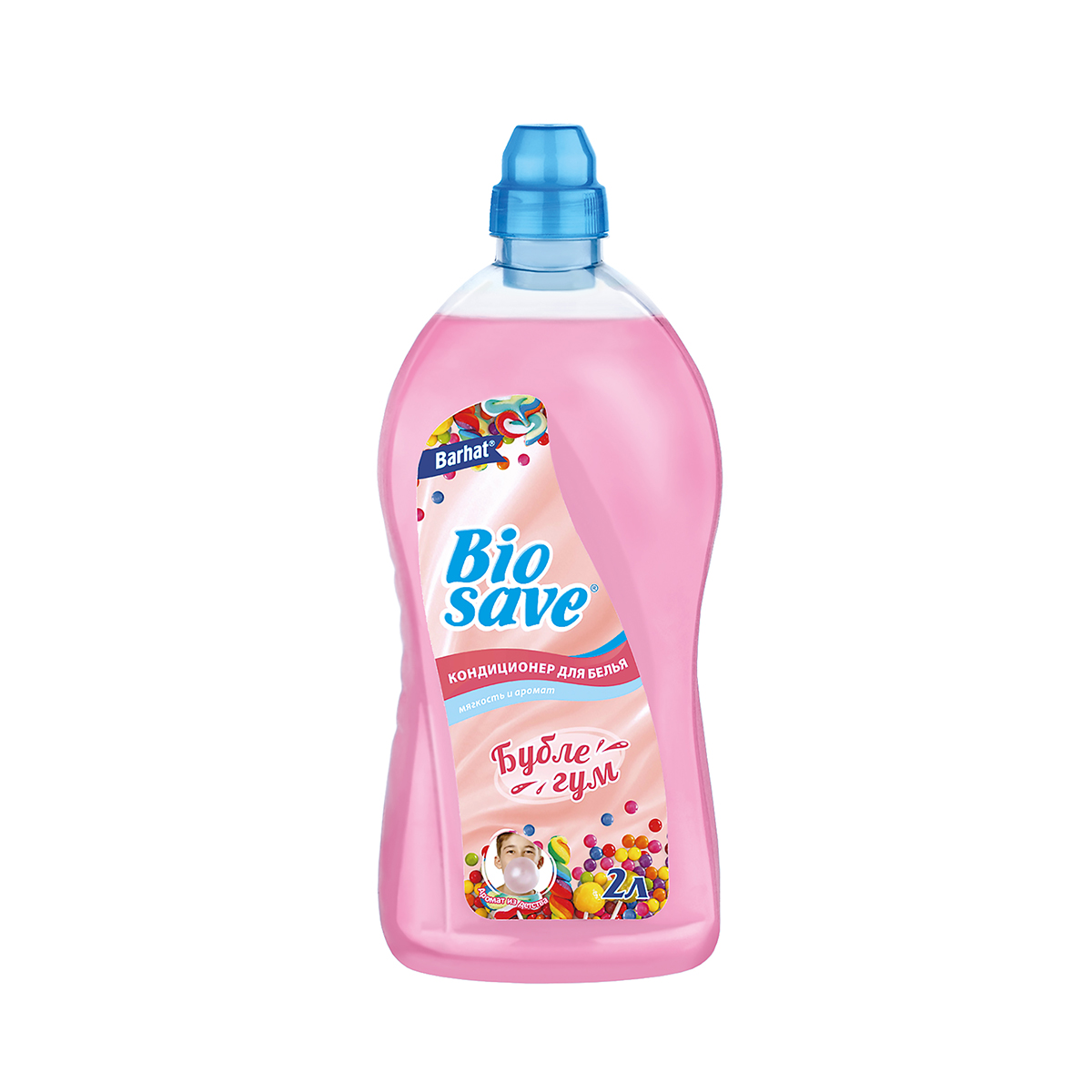 Кондиционер для белья "бархат biosave" (бубле гум) 2 л (1/10)