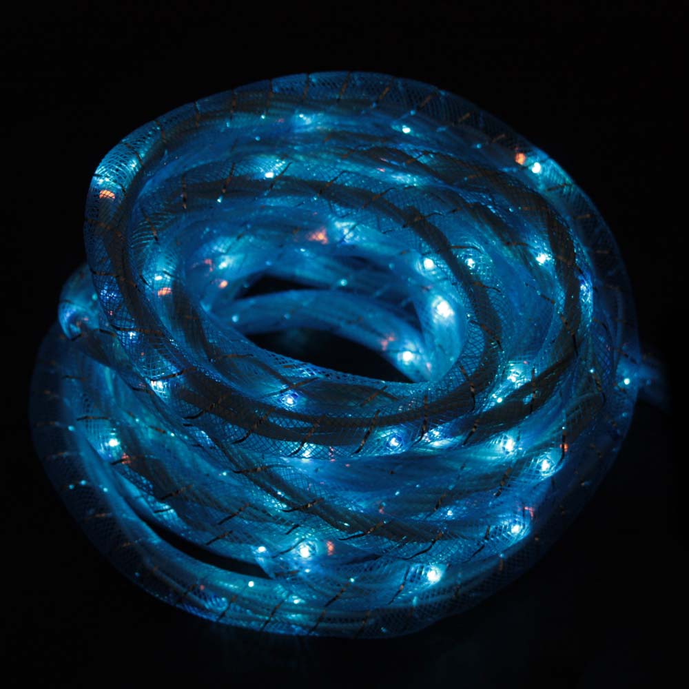 Электрогирлянда "шнурок" 5 м, 8 реж., синяя (1/24)  rope-100-5-b "волшебная страна"