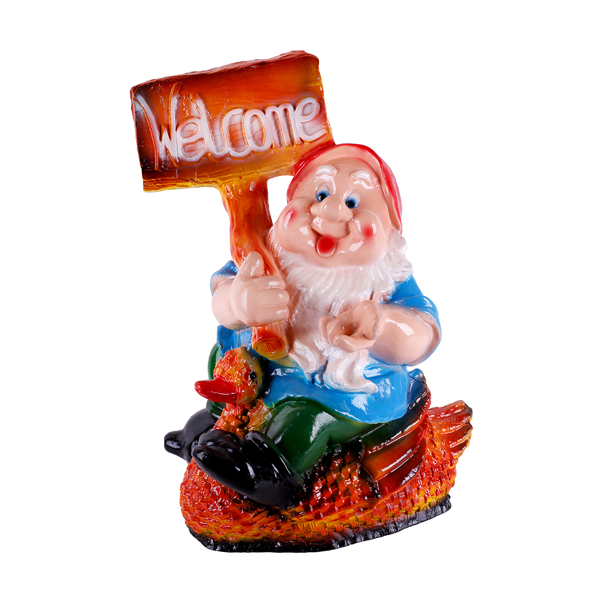 Фигурка садовая "гном на утке" 430*320 мм "гарденвилл"