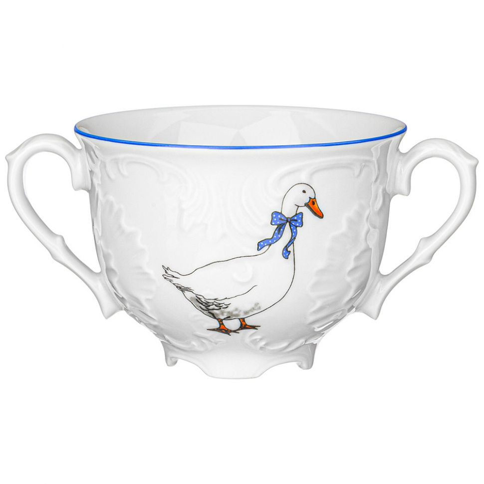 Бульонница "rococo" гуси 330 мл (1/6/36) "cmielow" omd666-рококо-26