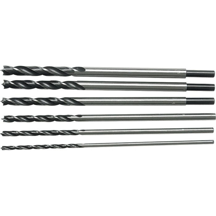 Набор сверл по дереву, 6-8-10-12-13-14 мм, L 300 мм, 6 шт, цилиндрический хвостовик Sparta (702305)