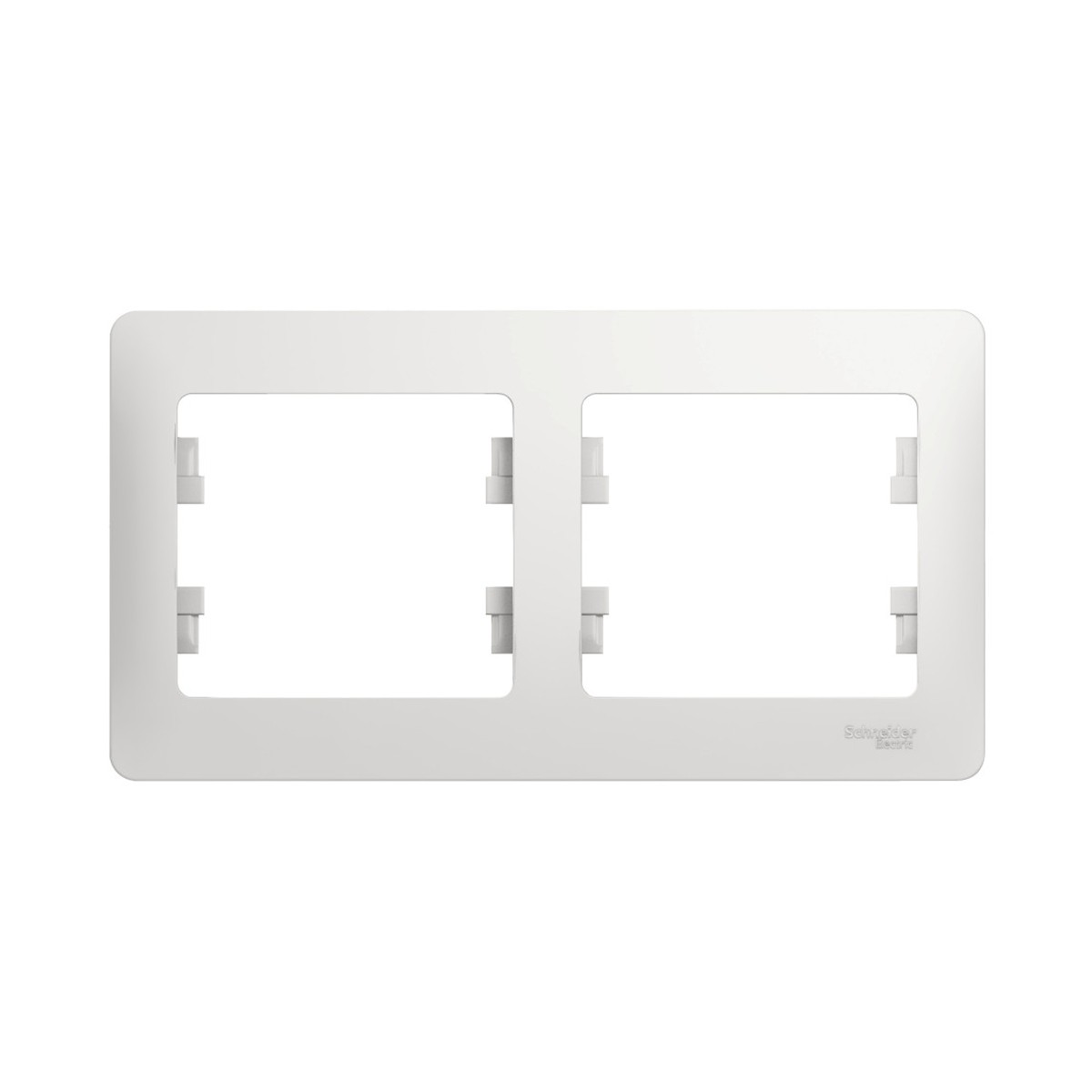 Рамка "glossa" 2-х местн. горизонтальная, белый (1/30/180) "schneider"