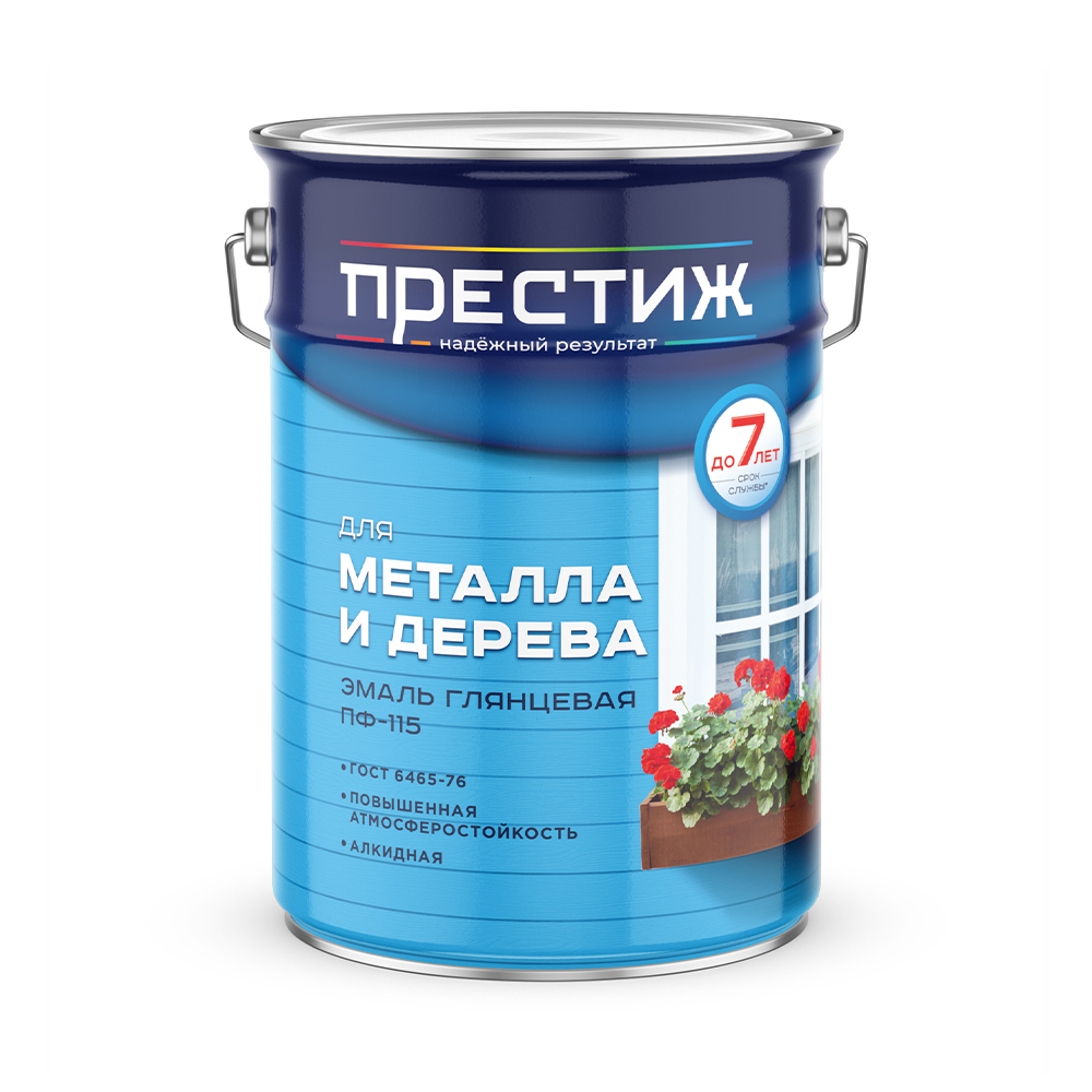 Эмаль пф-115 черная  6 кг (1/2) "престиж"