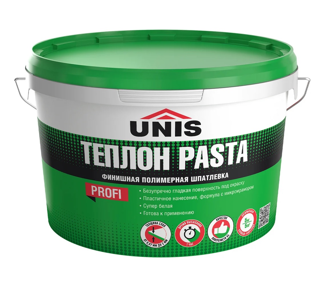 Финишная полимерная шпаклевка UNIS (Юнис) Теплон Pasta 5 кг