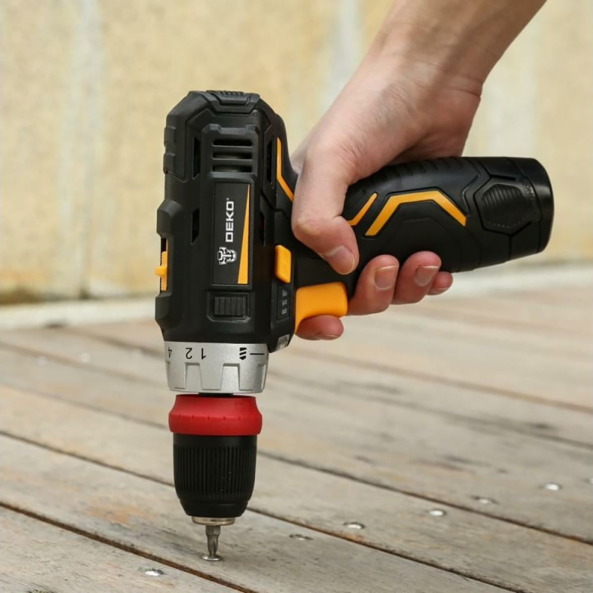 Дрель-шуруповерт аккум. gcd12du3 li-ion со съемным патроном, 2 аккум. (1) "deko" 063-4115