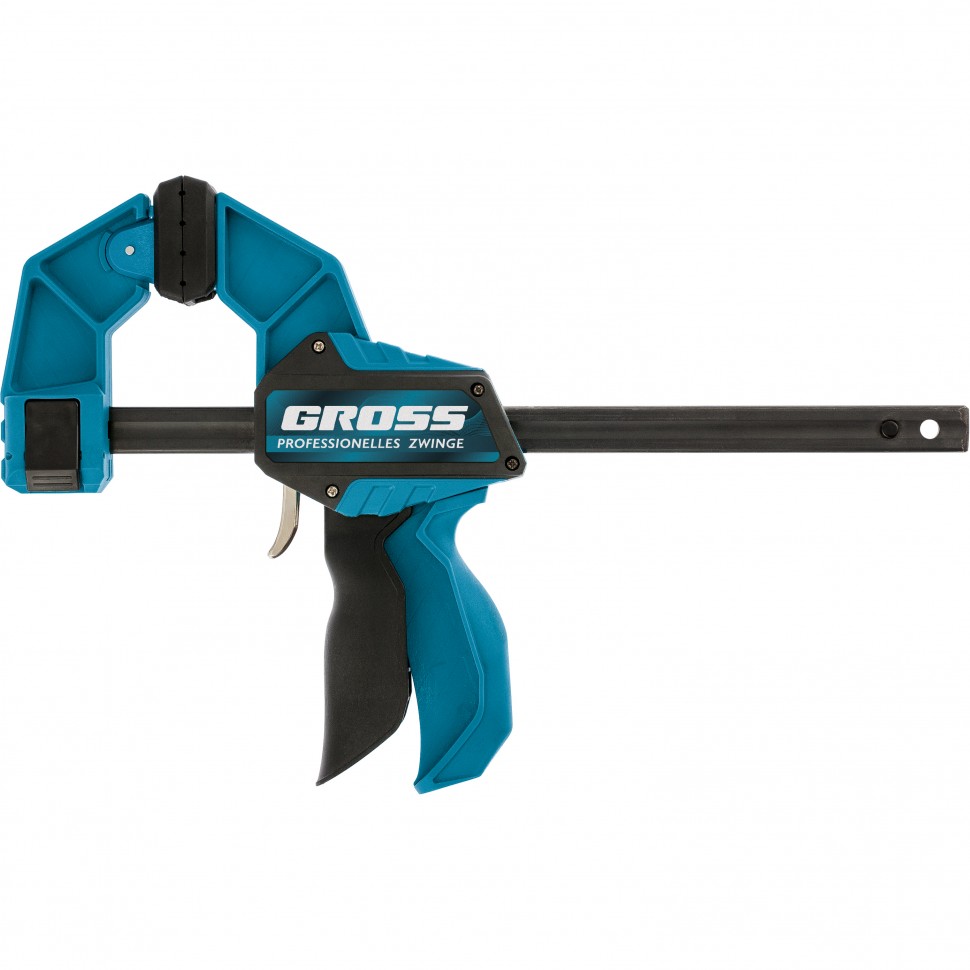 Струбцина реечная, быстрозажимная, пистолетного типа, пошаговый механизм, пластиковый корпус, 150 мм Gross (20700)