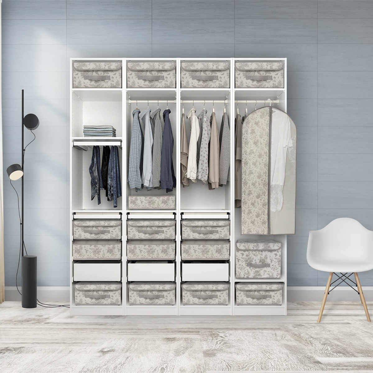 Органайзеры для хранения "elegance" 3 шт. (32*32*10 см; 2 шт. 32*16*10 см) (1/24) "eg"