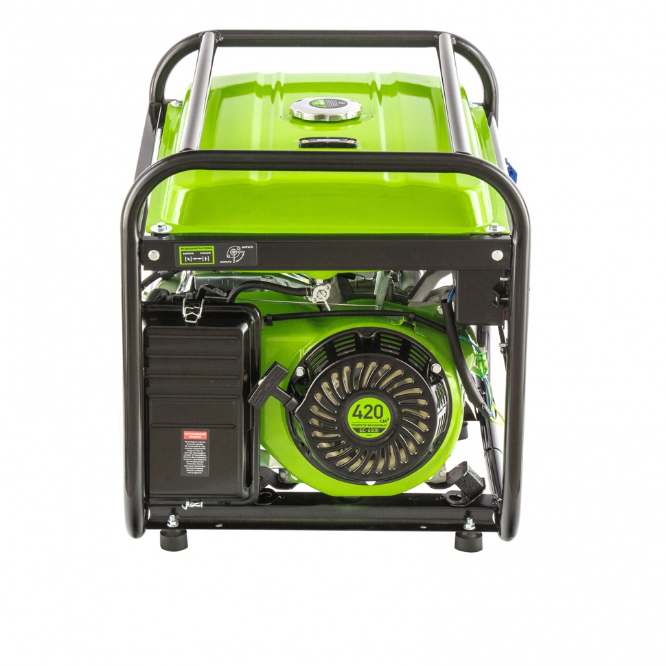 Генератор бензиновый БС-6500, 5.5 кВт, 230В, четырехтактный, 25 л, ручной стартер Сибртех (94546)