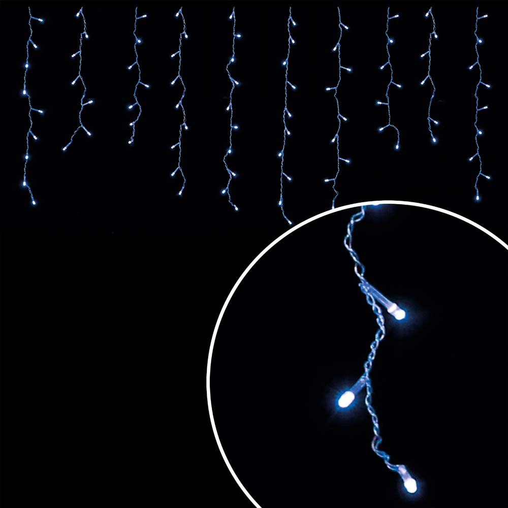 Электрогирлянда "бахрома" 0,5*1,8 м, голубой (1/80) "волшебная страна"