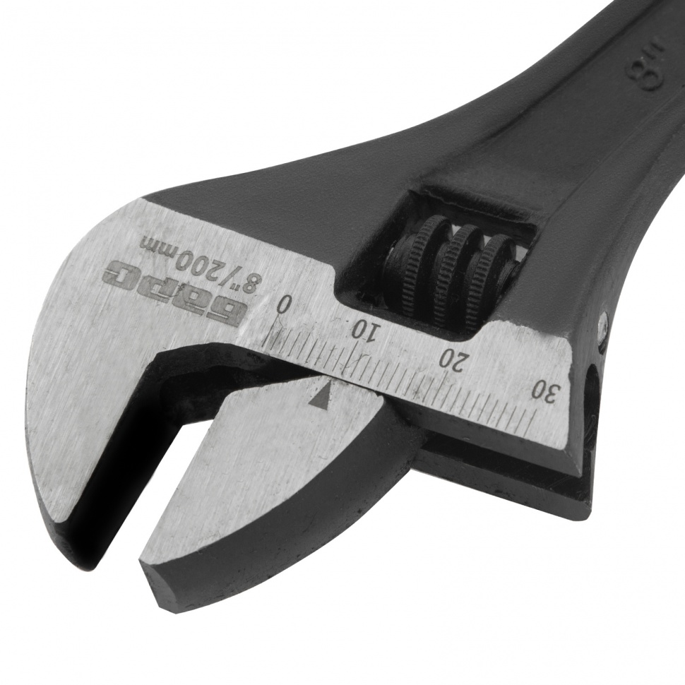 Ключ разводной, 200 мм, CrV Барс (15504)