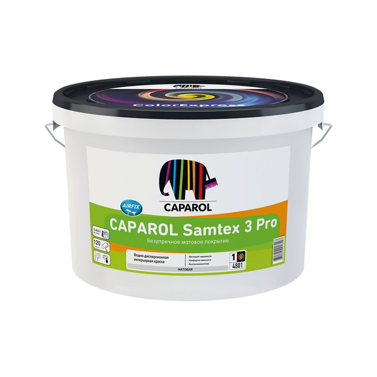 Краска интерьерная "samtex 3 pro" база 1 (белая) 2,5 л (1) "caparol"