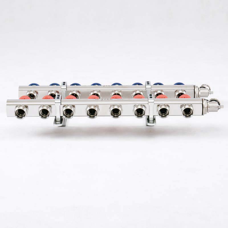 Колл. группа UNI-FITT 1"x3/4" ЕК 8 выходов с регулировочными и термостатическими вентилями