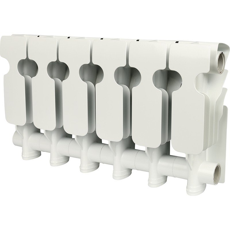 Алюминиевый радиатор 6 секций, 276х480х96, ROMMER Plus AL 200, белый